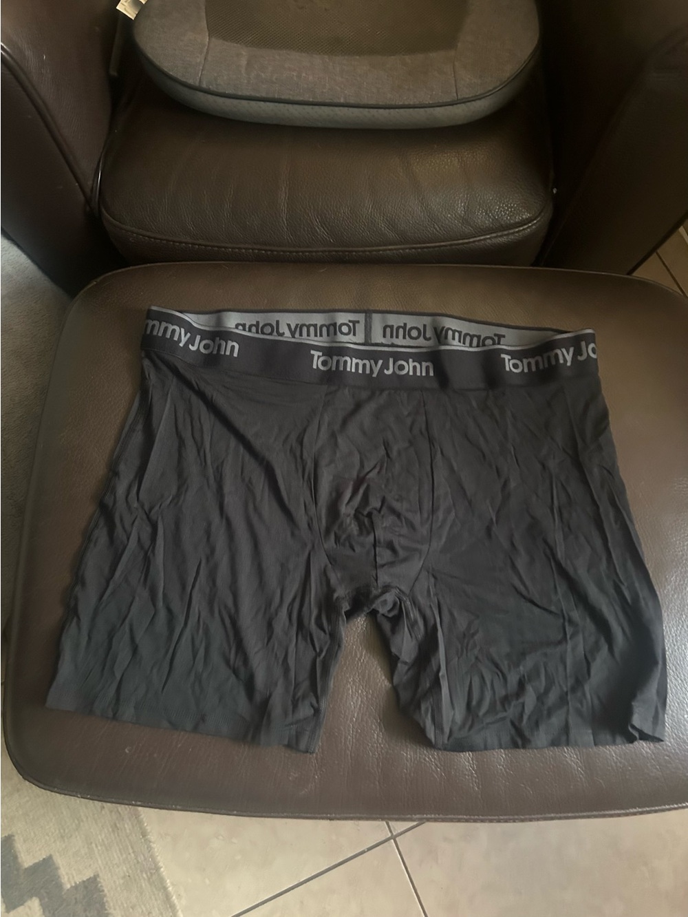 Men’s Tommy John Second Skin Stretch Modal Boxer Briefs 2XL Black
